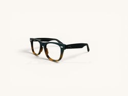 Anteojos ópticos TR-90 negro degradado a carey vista lateral - Wayfarer TR-90 Degradado Carey - Guacamayo