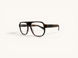 Anteojos ópticos Acetato carey oscuro clásico vista lateral - Piloto Class Carey Oscuro - Fibra Eyewear