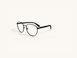 Anteojos ópticos metal gris con madera vista lateral - Redondo Wood Metal Gris - Fibra Eyewear