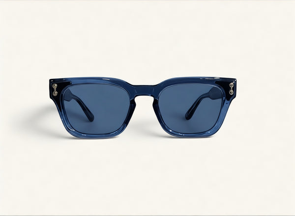 Lentes de sol TR-90 azul vista frontal - Bloque TR-90 Azul Sol - Guacamayo