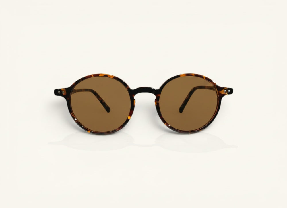 Lentes de sol TR-90 carey dorado vista frontal - Gogo TR-90 Carey Dorado Sol - Guacamayo