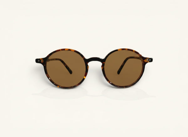 Lentes de sol TR-90 carey dorado vista frontal - Gogo TR-90 Carey Dorado Sol - Guacamayo