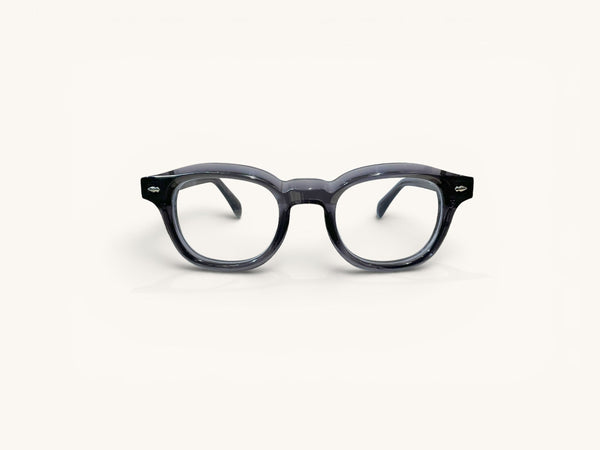 Anteojos ópticos acetato gris azulado vista frontal - Ovo Class Gris Azulado - Fibra Eyewear