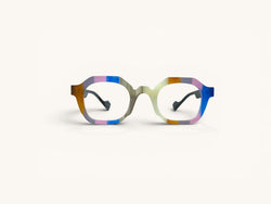 Anteojos ópticos acetato multicolor vista frontal - Prisma Acetato Multicolor - Fibra Eyewear