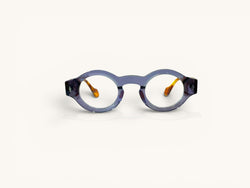 Anteojos ópticos acetato cristal gris vista frontal - Ovo Acetato Cristal Gris - Fibra Eyewear