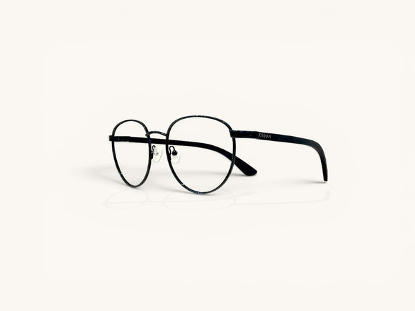Anteojos ópticos madera metal gris vista frontal - Redondo Wood Metal Gris - Fibra Eyewear