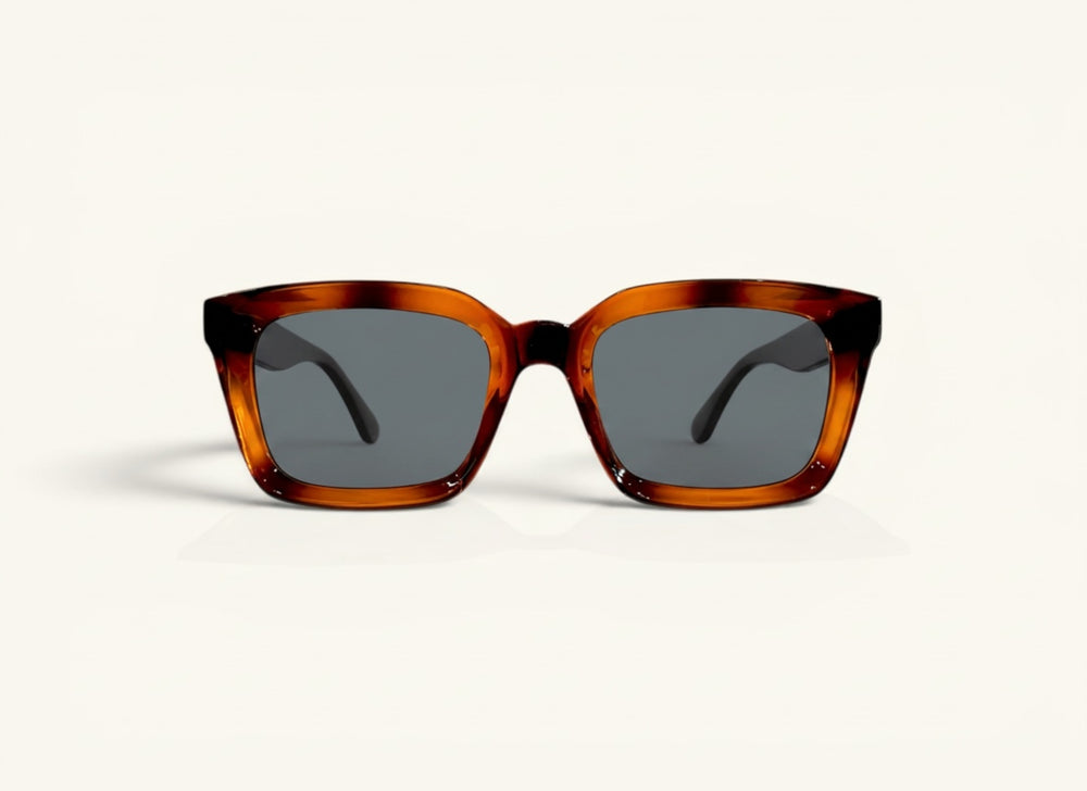 Lentes de sol TR-90 carey naranjo vista frontal - Wayfarer TR-90 Carey Naranjo Sol - Guacamayo