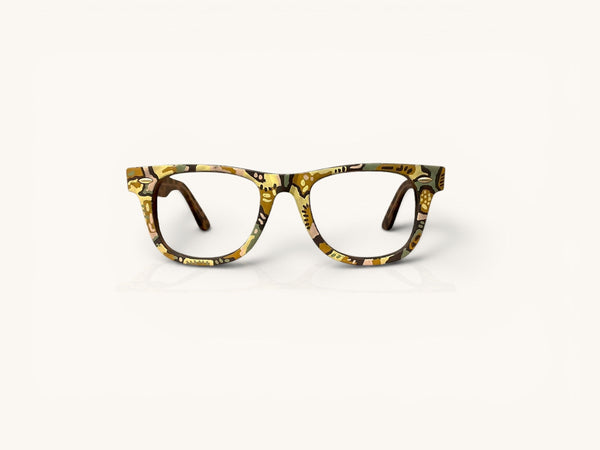 Anteojos ópticos TR-90 pintado abstracto vista frontal - Wayfarer TR-90 Pintado Abstracto - Fibra Eyewear